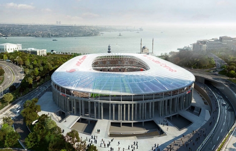 Vodafone Arena Stadı'nın çatısı monte edildi!