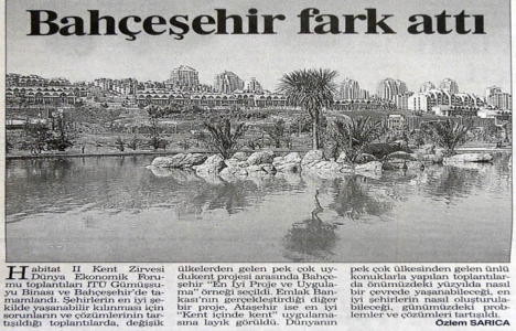 1996 yılında Bahçeşehir En İyi Proje ve Uygulama örneği seçilmiş!