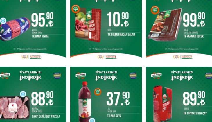 Tarım Kredi'de dev indirim! 1 kg çay 89 TL'ye, 400 g kıyma 95 TL'ye, but pirzola 88 TL'ye çakıldı!