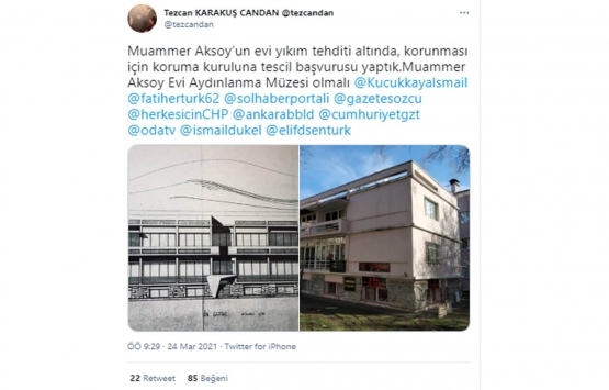 Tezcan Karakuş Candan dan Muammer Aksoy un evinin yıkılmasına tepki!