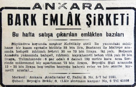 1945 yılında Kefeliköy Oteli 55.000 liraya satılacak!