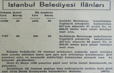 1948 yılında Kadıköy'de 446 metrekare arsa 13.395 lira bedelle satışa çıkarılmış! 
