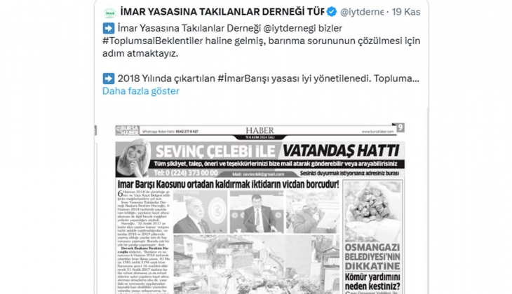 İmar Yasasına Takılanlar Derneği: İmar barışı iyi yönetilemedi, yeni yapı kayıt düzenlemesi şart!