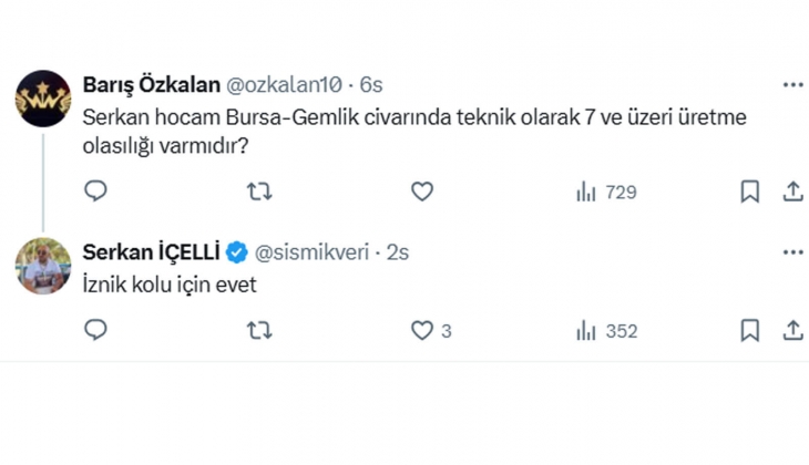 Bursa ve Gemlik te deprem gerilimi artıyor! Maden Teknolojisi ve Yer Bilimleri Uzmanı 7 büyüklüğünde deprem için uyardı!