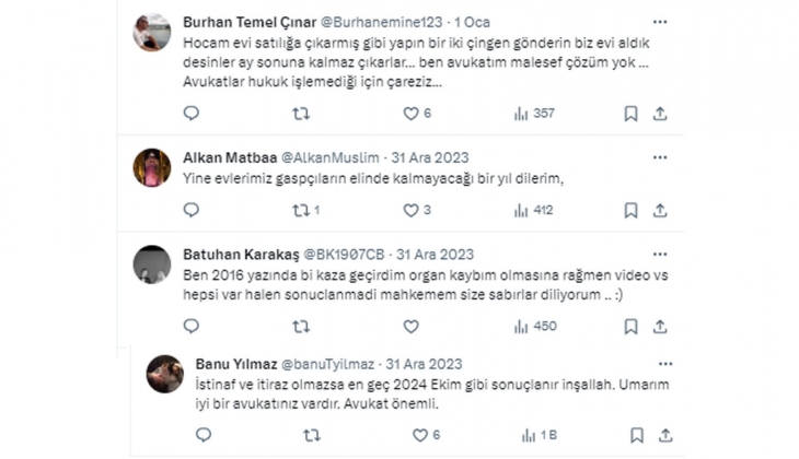 Ünlü doktordan 2024 dileği: Umarım bu yıl benim gibi on binlerce mağdur insan evlerine kavuşur!