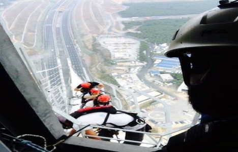 Yavuz Sultan Selim Köprüsü nü 11 endüstriyel dağcı ışıklandırıyor!