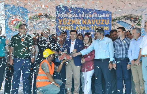 Kepez'de açık yüzme havuzu ve sosyal tesisin temeli atıldı!