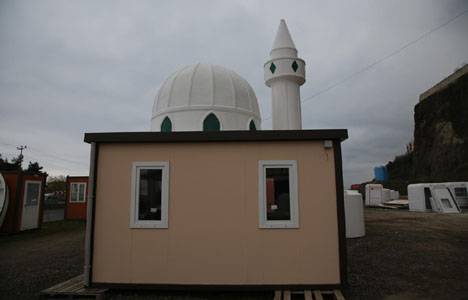 Trabzon'da prefabrik seyyar cami üretildi!