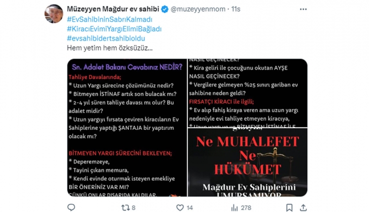 Mağdur ev sahiplerinden Cumhurbaşkanına çağrı: Bizi bir bürokratımız dinlerse seviniriz! 