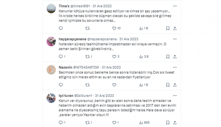 Ünlü doktordan 2024 dileği: Umarım bu yıl benim gibi on binlerce mağdur insan evlerine kavuşur!