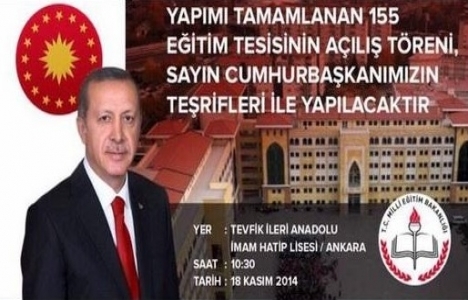 Ankara'da 155 eğitim tesisi 18 Kasım'da açılıyor!