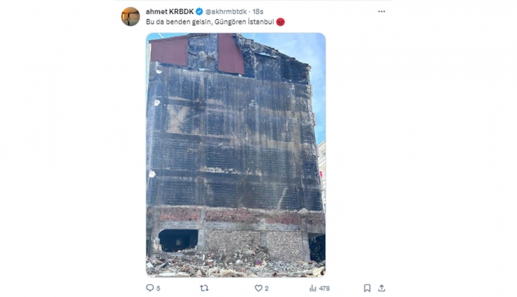 Deprem yönetmeliğine meydan okuyan o bina hayrete düşürdü!