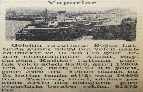 1947 yılında İstanbul halkı toplu taşıma araçlarına bir günde 126.570 lira veriyormuş!