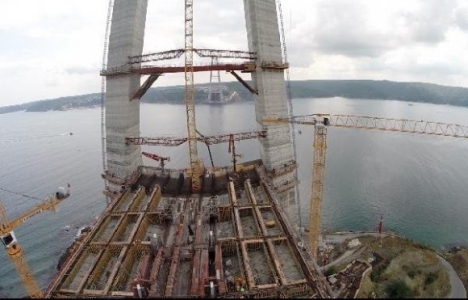 3. köprünün kule inşaatında sona gelindi!