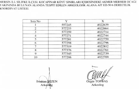 Mersin Kocapınar Mahallesi 1.derece arkeolojik sit alanı ilan edildi!