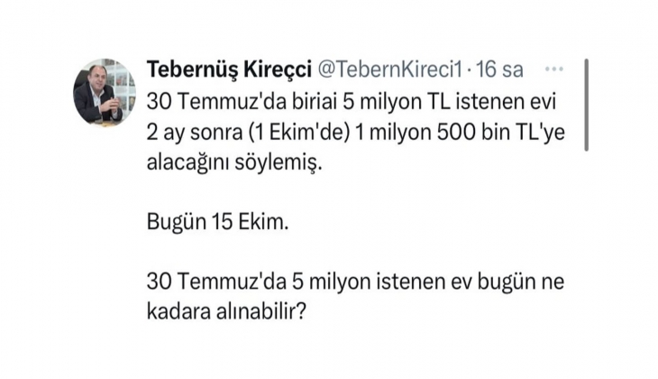 Konut fiyatları yükselecek mi, düşecek mi? 4 ay önce 5 milyon TL olan ev şu anda ne kadar?