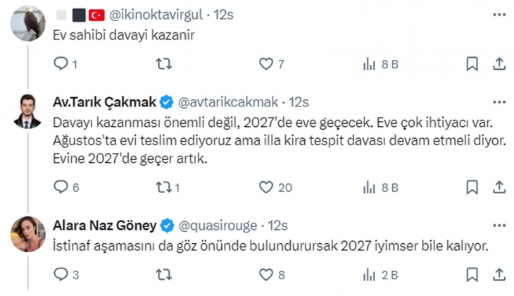Kiracı Ağustos ta evden çıkarım dedi, ev sahibi anlaşmadı: İlk duruşma 27 Mayıs 2025 e verildi!