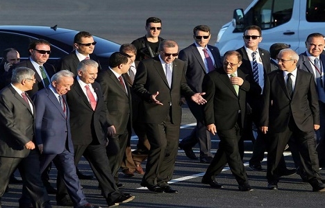 Cumhurbaşkanı Erdoğan dev projelerin inşaatını havadan inceledi!