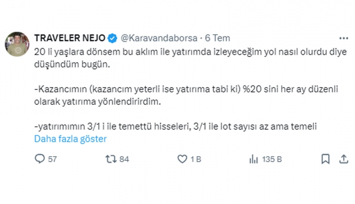 20 li yaşlarda nasıl yatırım yapılmalı? Yatırımcıdan açıklama: Hisselerden kar realizasyonu yapıp arsa yatırımı yapardım