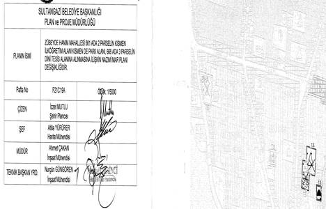 Sultangazi Zübeyde Hanım Mahallesi imar planı askıda!