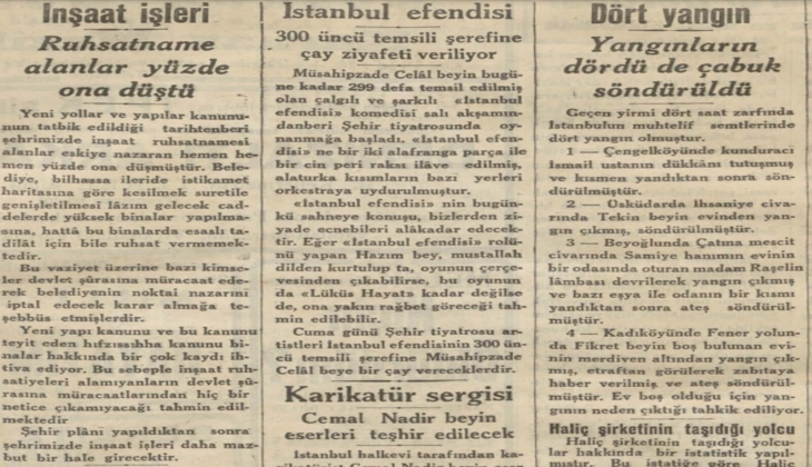 1934 yılında belediye ruhsat vermedi! İnşaat ruhsatları yüzde 10'a geriledi!
