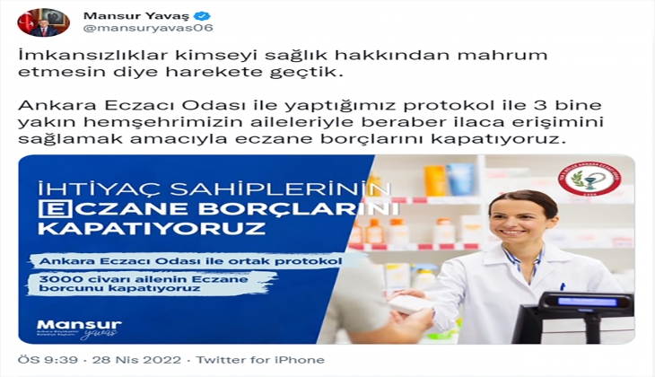 Ankara Büyükşehir Belediye Başkanı Mansur Yavaş tan yeni uygulama: Borcu olan vatandaşların hesapları kapatılacak