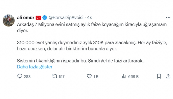 7 milyon TL lik evini satan faizden 310 bin TL kazanıyor! Konut yatırımı, faiz yatırımı mı mantıklı? Vatandaşlar ne dedi