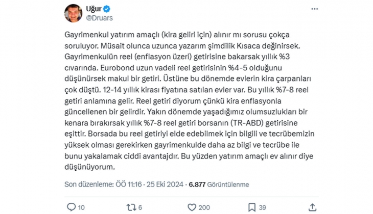 Kira geliri için konut almak mantıklı mı?