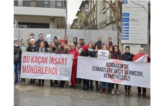 Acıbadem’deki yurt inşaatının mühürlenmesi için toplanıldı!