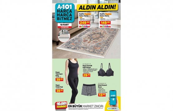 A101 10 Mart 2022 kataloğu! Büyük fırsat: Çamaşır Makinesi 3.499 TL!