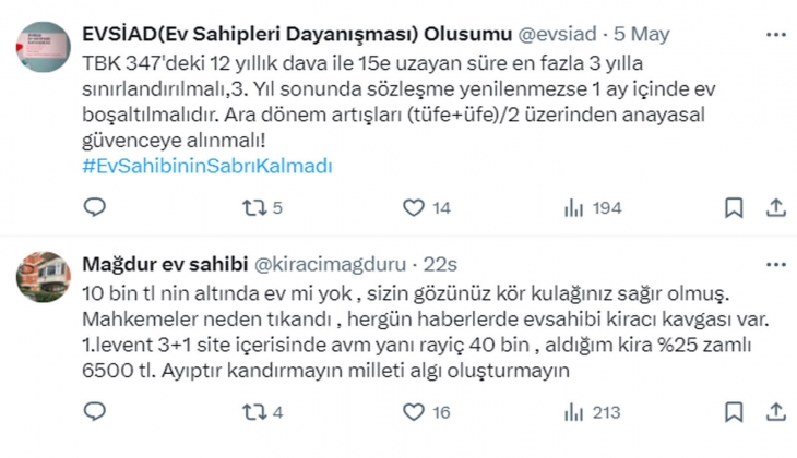 Mağdur ev sahibinden gazetecilere yanlış haber isyanı! 10 bin TL den düşük kira...