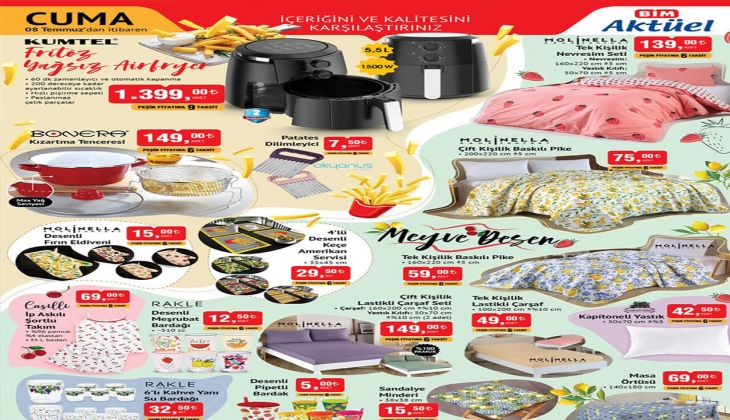  BİM 8 Temmuz kataloğu! 8 Temmuz Cuma BİM kataloğu yayınlandı mı?