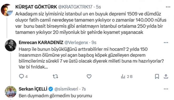 Maden Teknolojisi ve Yer Bilimleri Uzmanı Serkan İçelli: Marmara da 7,2 ve 7,4 deprem senaryosu baştan sona yanlış!