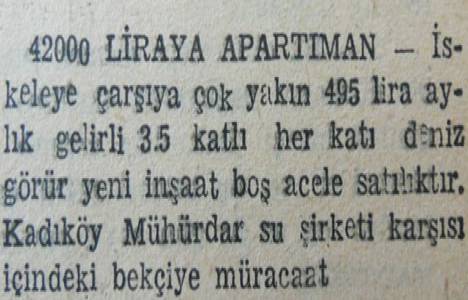 1946 yılında Erenköy de 4 bin dönüm arazi dönümü dört liraya satılacakmış!