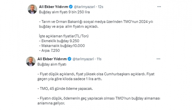 Buğday taban fiyatı! Arpa fiyatları 2024! Çiftçiler hemen rakamlara bakın! Tam bu kadar destek ödenecek!