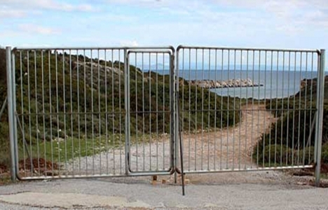 Bozcaada Akvaryum Koyu'na giden yol kapatıldı!