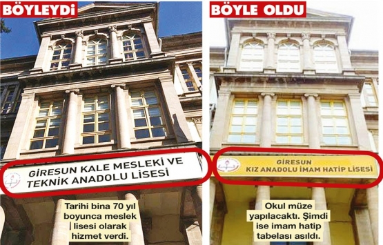 Giresun daki 70 yıllık okulda tepki çeken dönüşüm!