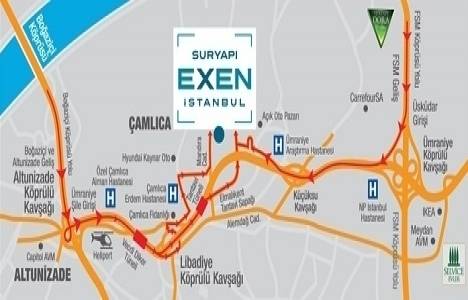 Sur Yapı Exen İstanbul ulaşım! Peşinatsız ödeme!