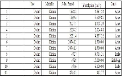 ÖİB den Aydın Didim de satılık 11 gayrimenkul!