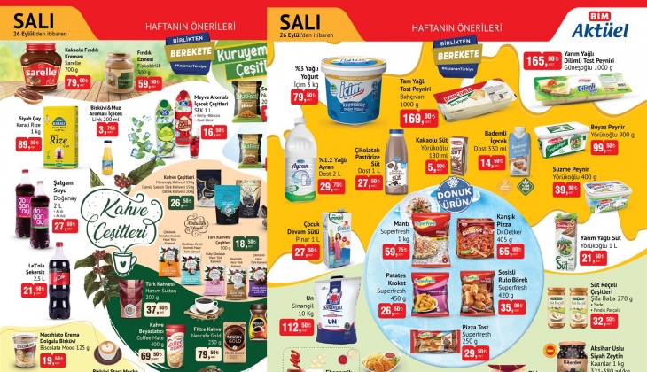 BİM'de 1 kg çay 89 TL'ye, tost peyniri 169 TL'ye, süt 27 TL'ye düştü! BİM Salı online aktüel ürünler kataloğu...