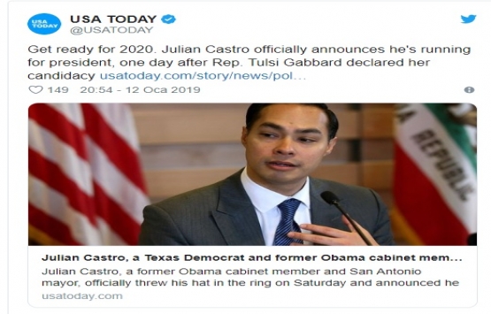 Julian Castro 2020 seçimlerinde Trump a rakip!