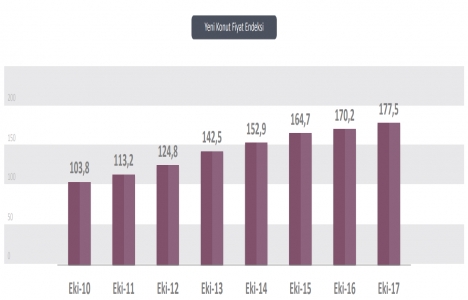 Yeni Konut Fiyat Endeksi 2017 Ekim de yüzde 0,28 arttı!