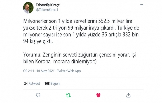 Pandemide Türkiye’de 85 bin 958 kişi daha milyoner oldu!