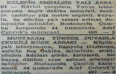 1946 yılında 14 odalı yalı 30 bin liraya satılacakmış!