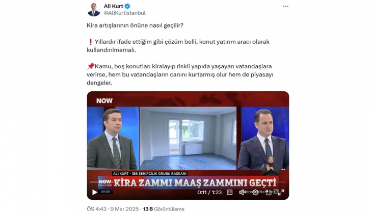 KİPTAŞ Yönetim Kurulu Başkanı Ali Kurt: Kira artışlarının önüne geçilmesi için konut yatırım aracı olmaktan çıkmalı!