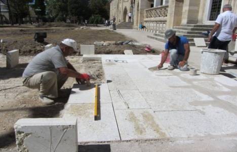 Selimiye Camisi'ndeki peyzaj çalışmaları, bu ay sona erecek!
