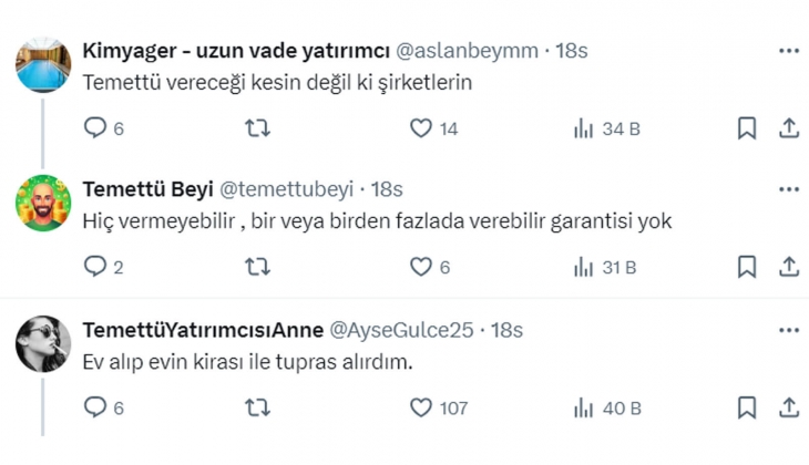 3.5 milyon TL ile ev alınırsa yıllık 180 bin kira, Tüpraş hissesi alınırsa yıllık 199 bin 950 TL getiri gelir!