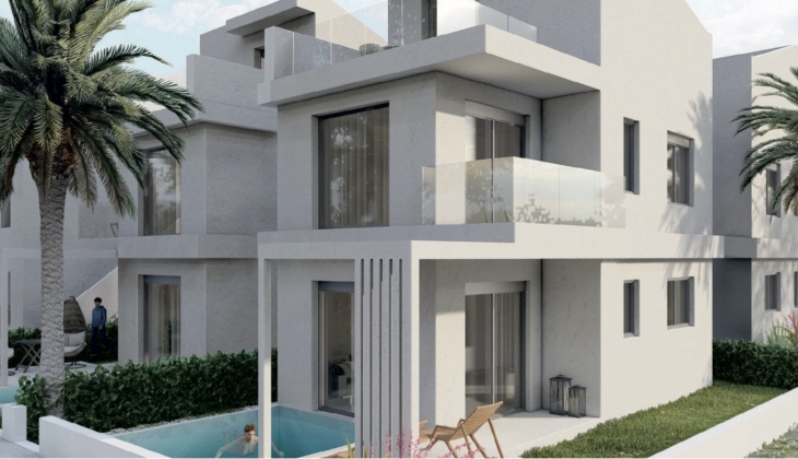 Ofrynio Beach Villas projesinde 320 bin Euro’ya yüzme havuzlu villa!