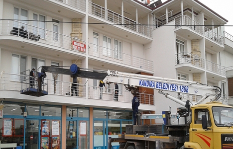 Kandıra sahil şeridindeki evler beyaza boyanıyor!