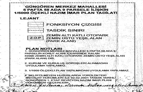 Güngören zemin altı katlı otopark imar planı askıda!